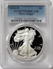 2014 W PROOF AMERICAN SILVER EAGLE $1 DOLLAR 1 OZ COIN PCGS PR 70 DCAM
