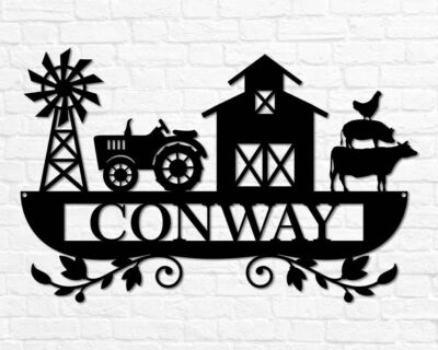 Personalized FARM metal wall art home decor gift idea beautiful thing decoration