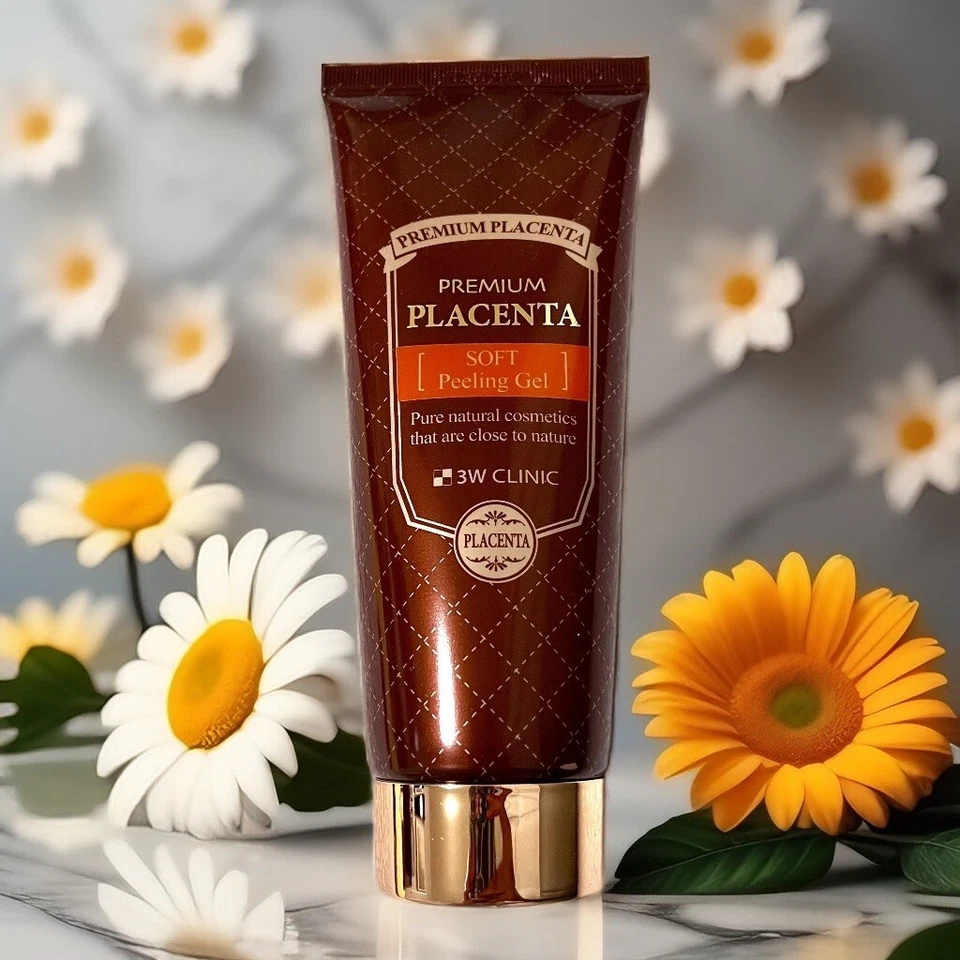 Korea_3W Clinic PREMIUM PLACENTA Gel Exfoliante Suave 180ml. Foto 2 de 4