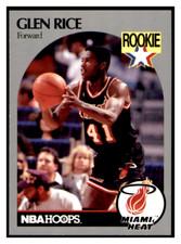 1990 NBA Hoops  Glen Rice RC #168  Miami Heat