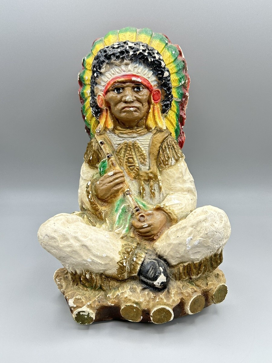 アンティーク雑貨 Indian Chief Chalkware Bookend アンティーク雑貨 Indian Chief Chalkware Bookend Vintage