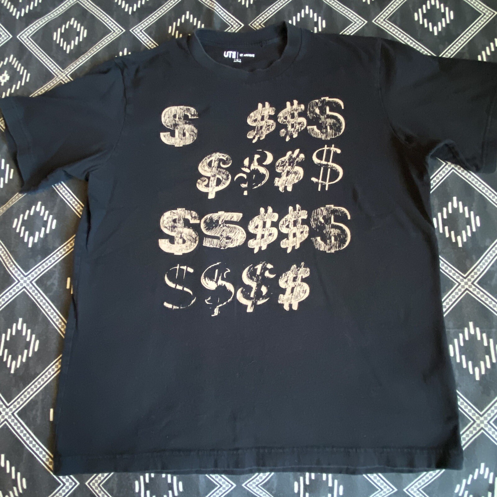 ANDY WARHOL Dollar Signs Pop Art T-Shirt. MEDIUM UT Archive UNIQLO Preowned NV image 2