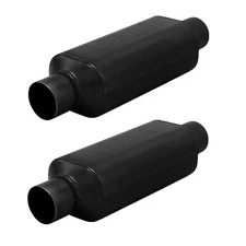 Flowmaster 12512409 Set of 2 2.5" Center In/Out 409SS Super HP-2 Mufflers