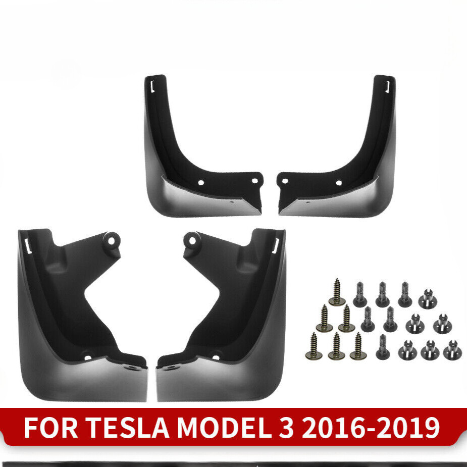 Front & Rear Splash Guards Mud Flaps Fender for Tesla Model 3 2016-2019