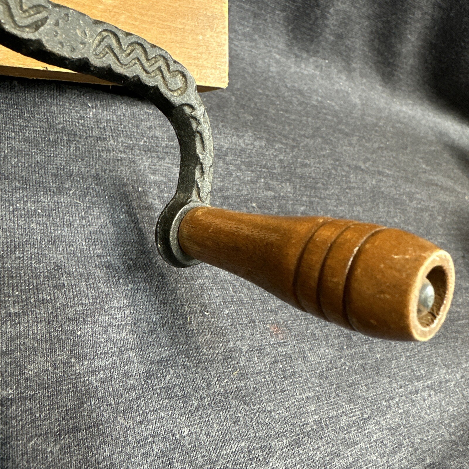 Antique Brighton Coffee Mill Grinder Cast Iron Hand Crank Wall Mounted