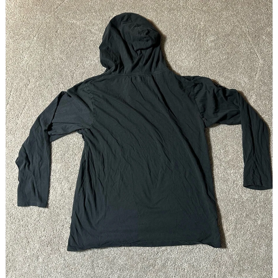 Sudadera con Capucha Cherokee Para Hombre 2XL Henley Algodón Manga Larga Negra Años 90 Grunge Gótico Foto 2 de 4