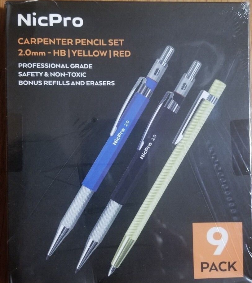Nicpro 11 Pieces 2mm Mechanical Pencil Set, professional grade HB