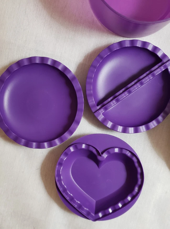 Wilton Mini-Pie Maker Kit 3 Molds in Purple & White Container Plastic 4X5" HW - Image 2 of 4