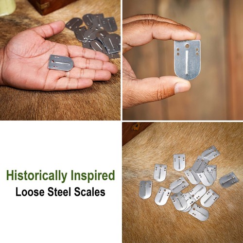 Lamellar Plates Handmade Tough Steel Scales Medieval DIY Viking Armor-Set of 20 - Bild 4 von 10