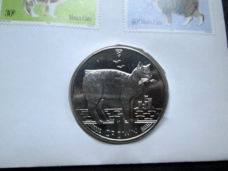 Isle of Man IOM - " MANX CATS " Coin Cover PNC 1989 - Image 3 of 4