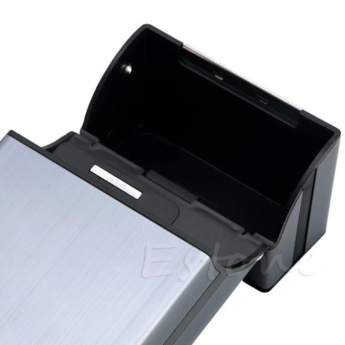 New Black Aluminum Metal Cigar Pocket Cigarette Tobacco Storage Case Box Holder - Picture 7 of 7