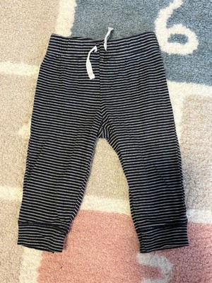Kinder Baby Jogginghose 68 Weiß Blau Gestreift A4