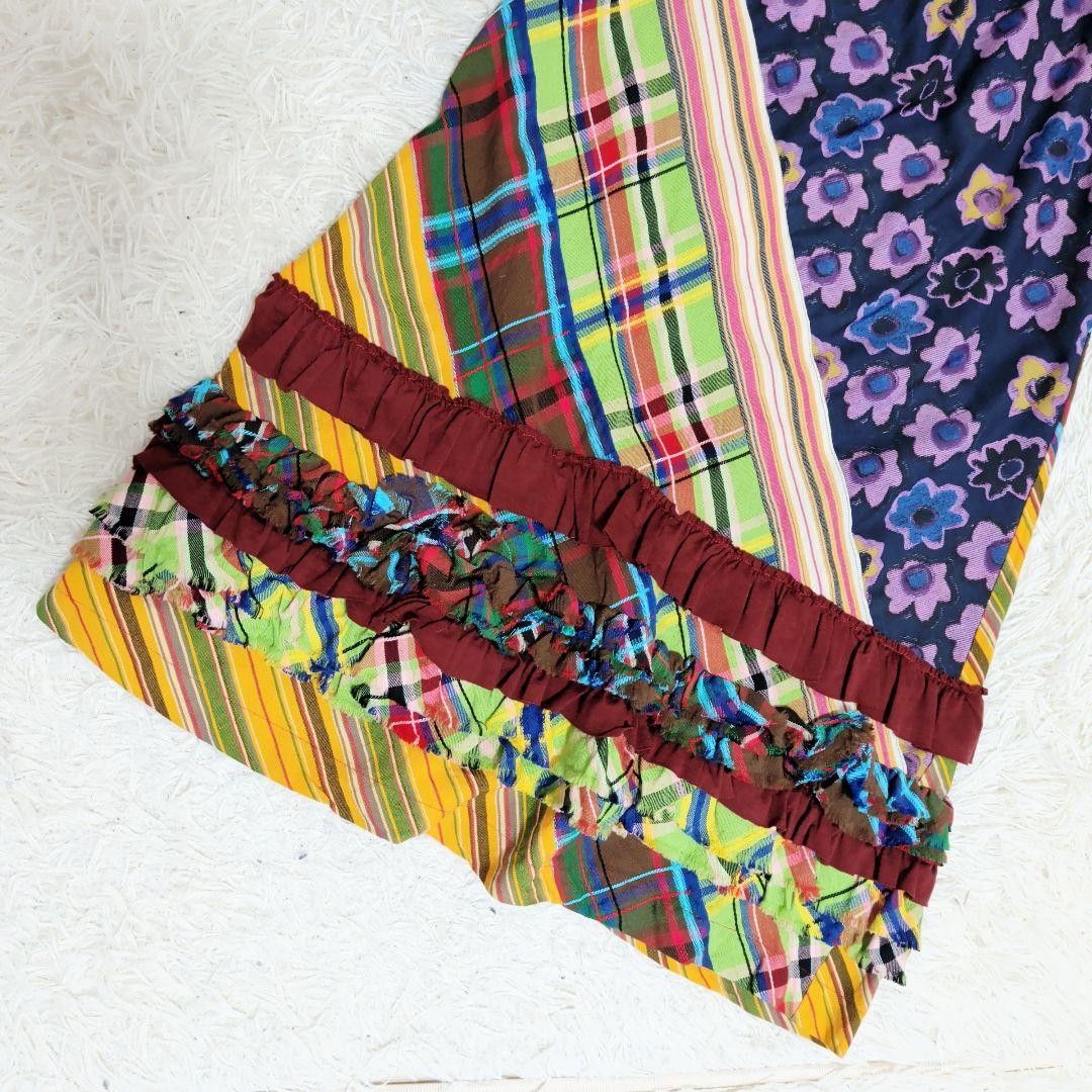 Comme des Garçons Patchwork Skirt Multicolor Flor… - image 3