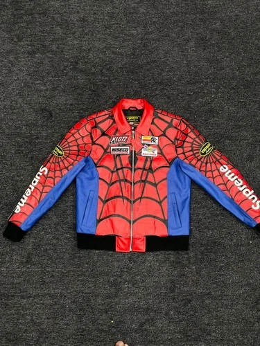Spiderman Geniune Sheep Leather jacket men - product listing photo