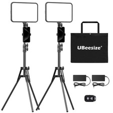 2 Pack LED Video Light Kit, Photography Lighting, 13" Studio Lights with 65" ...
