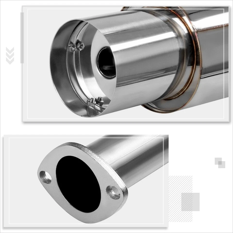 Silenciador de punta S.S Catback para 94-01 Acura Integra GSR DC1 DC2 4,5" sistema de escape Foto 4 de 4