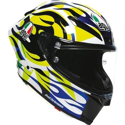 AGV Pista GP RR Soleluna 2023 LE Helmet | Wht/Flo Ylw/Blue/Blk | DOT, ECE