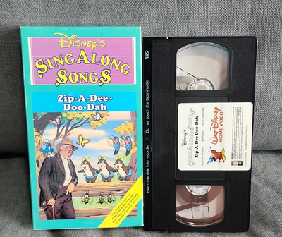 Disney VHS Sing Along Songs Zip-A-Dee-Doo-Dah NTSC Animation