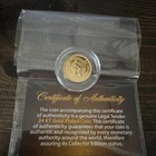1907 Indian Head Small Cent 24KT Gold Plated 0.999 Fineness Coin Gold Color