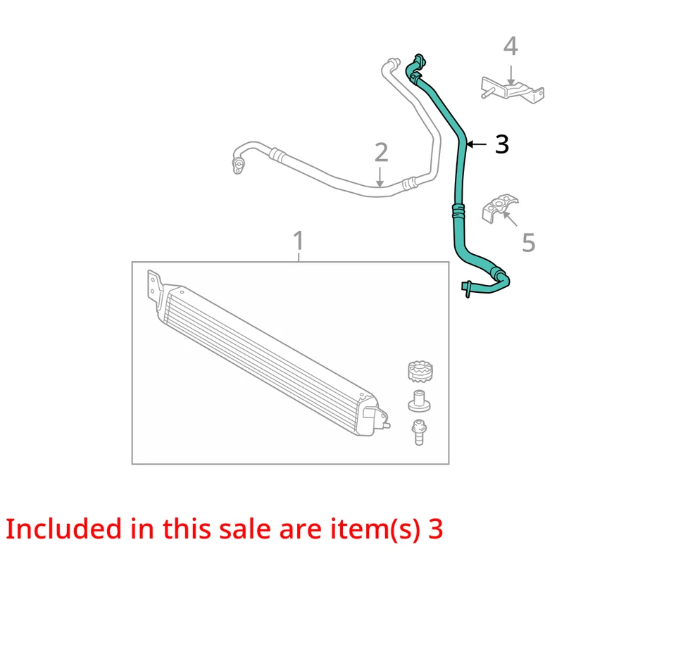 *Dañado* Línea de manguera de retorno del enfriador de aceite del motor BMW M3 E90 E92 E93 2008-2013 FABRICANTE DE EQUIPOS ORIGINALES Foto 3 de 4