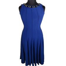 Vintage Connected Apparel Blue Jeweled Dress Size 14 READ READ READ