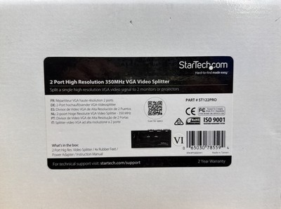 StarTech.com  (ST122PRO) 2-Ports External Video splitter