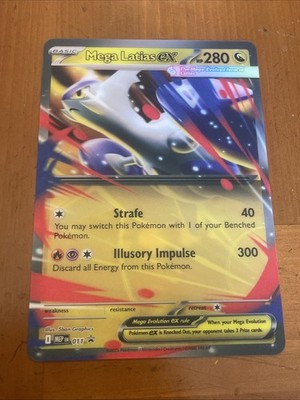 JUMBO OVERSIZED 2025 Pokemon Mega Evolution MEP EN Mega Latias ex BSP Promo #011