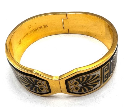 MICHAELA FREY WILLE Bangle Bracelet Gold Tone Enamel  Accessories Used Excellent