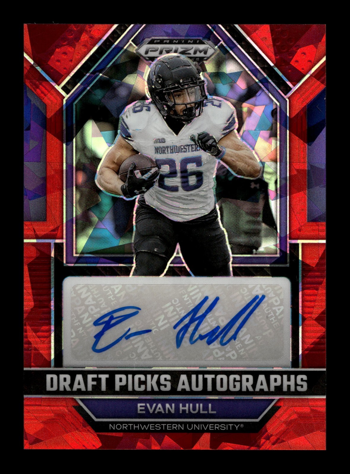 Evan Hull Panini Prizm Draft Picks Draft Picks Autographs #DPAEVH Red Ice