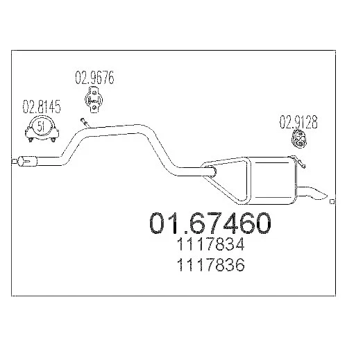 MTS Endtopf NEU für Ford Mondeo III +Stufenheck 1.8 16V 1.8Sci 2.0 16V Auspuff - Bild 1 von 1