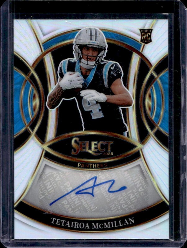 2025 Panini Select Tetairoa McMillan Silver Prizm RC Auto #RSI-TMN Rookie