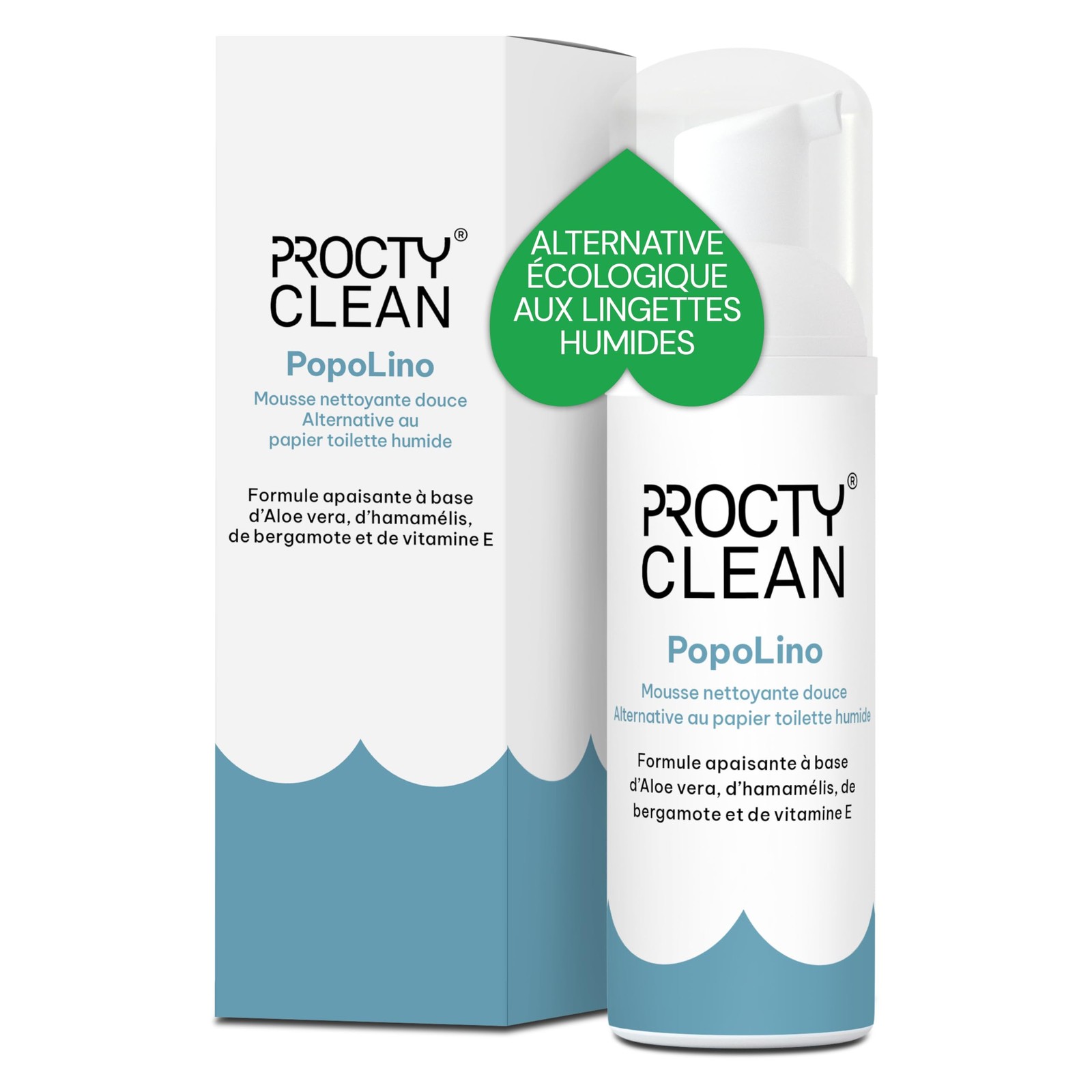 Mousse nettoyante douce visage PopoLino soin purifiant aloe vera hamamélis peaux sensibles