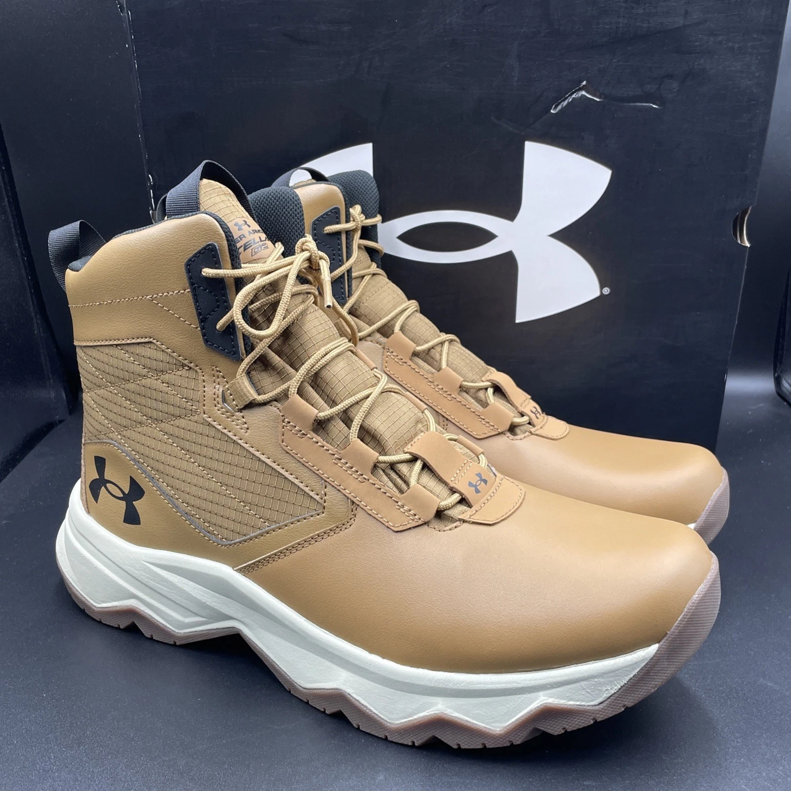Under Armour UA Stellar G2 6" Tactical Boots Hiking Tan / Brown Mens Size 13 New