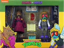 NECA Teenage Mutant Ninja Turtles Splinter & Baxter Cartoon 2-Pack TMNT