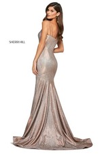Sherri Hill Size 6 Pink Glitter Dress Prom Formal Dress RRP £595 Evening Wear