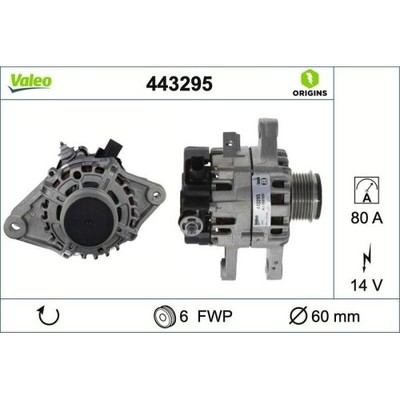Generator Valeo 443295 Valeo Origins - New O.e. Technologie für Citroën Peugeot