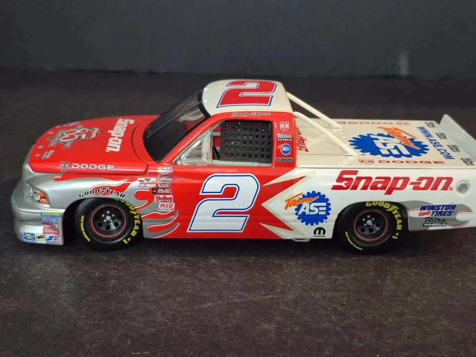 Rare Action 2004 Jimmy Spencer #2 Snap On 1:24 Super Truck 85th NASCAR Diecast - Image 2 of 4