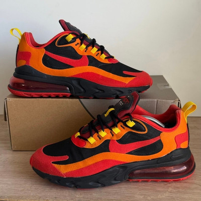Nike Air Max 270 React Lava/Magma Men Sneakers CZ9267-001- SZ M 7.5- W 9