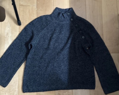 LOFT Mock Turtleneck Neck Long Sleeve Sweater Pullover Buttons NWT L Buttons