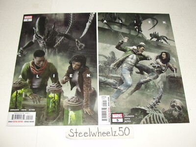 Alien #2 & 5 Comic Lot Marvel 2022 Bjorn Barends Covers Johnson Julius Ohta HTF