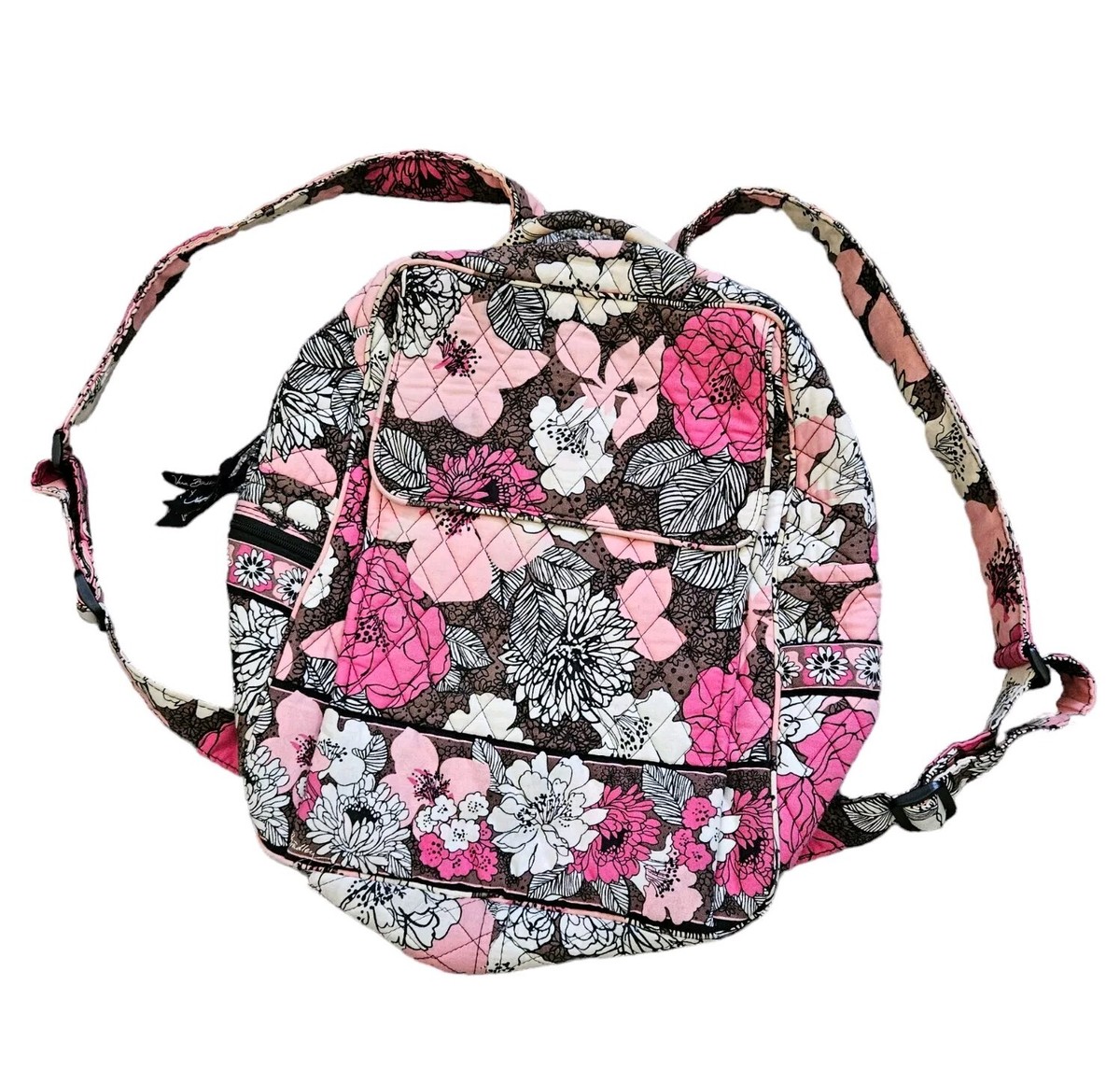 Vera Bradley - Quilted Pink Floral Backpack Vera Bradley Floral Printed Quilted Campus | Mercari main image 2