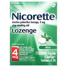 Nicorette 4mg Mint Nicotine Lozenge 72 Pieces JAN 2027