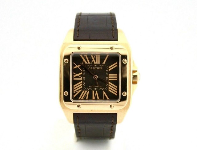 Cartier Santos Brown Men's Watch 
