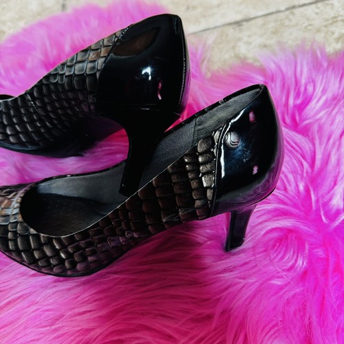 Lifestride Soft System Parigi Snake Print Black Pump Heel Shoes Size 6.5M Lively - Picture 3 of 10