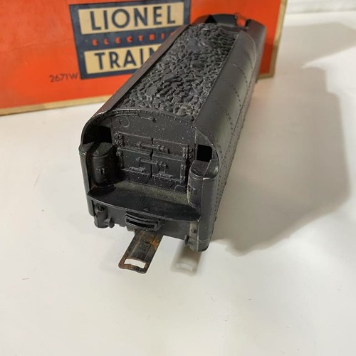 LIONEL 2671WX LIONEL LINES WHISTLE TENDER Black O gauge Postwar Original Box - Picture 6 of 14