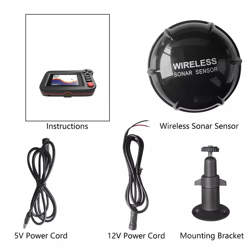 Underwater 3.5" Depth Sounder With Fishing Detector Wireless Sonar Fish Finder - Image 3 of 4