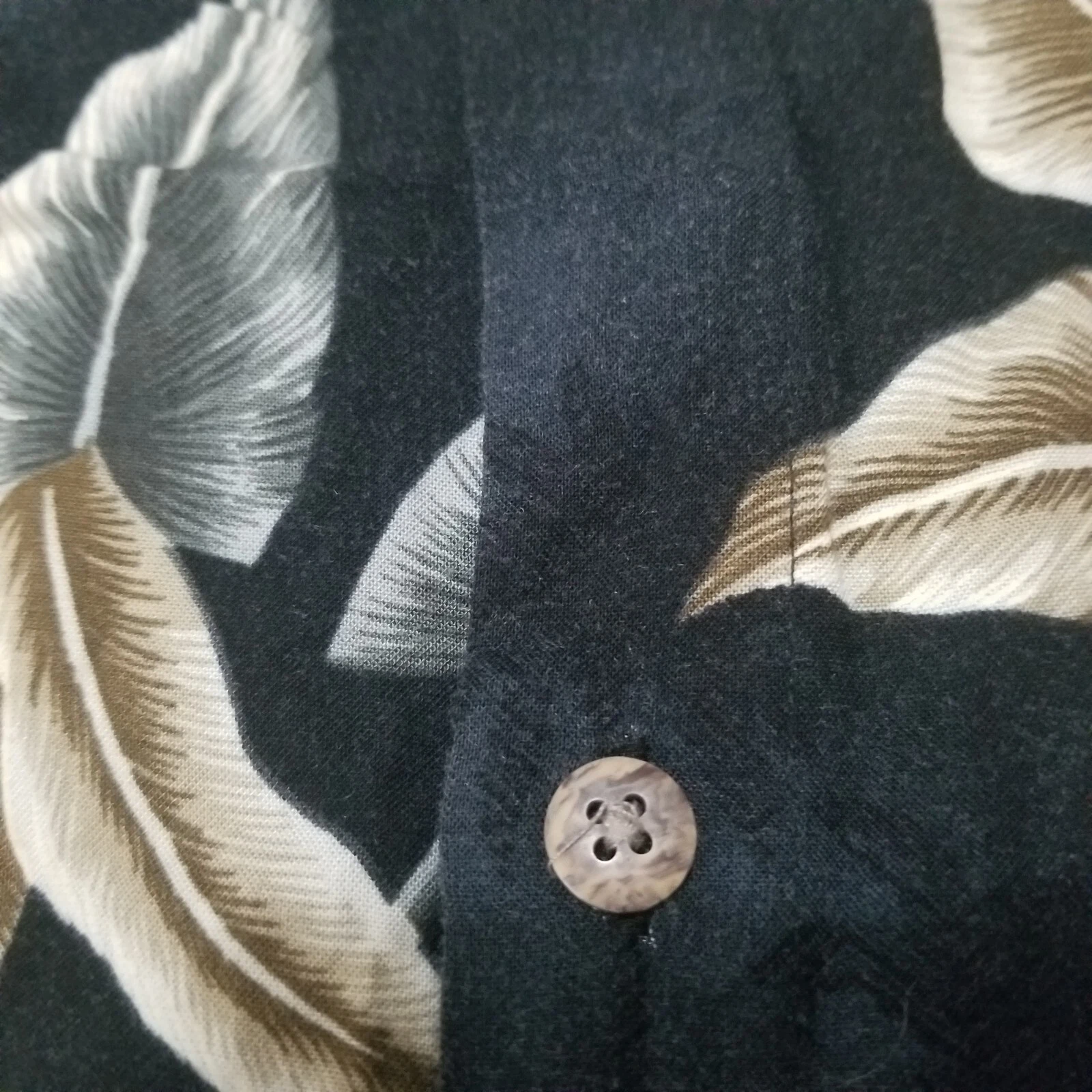 Campia Moda Hawaiian Shirt Short Sleeve Button Down Blue Size Large Rayon