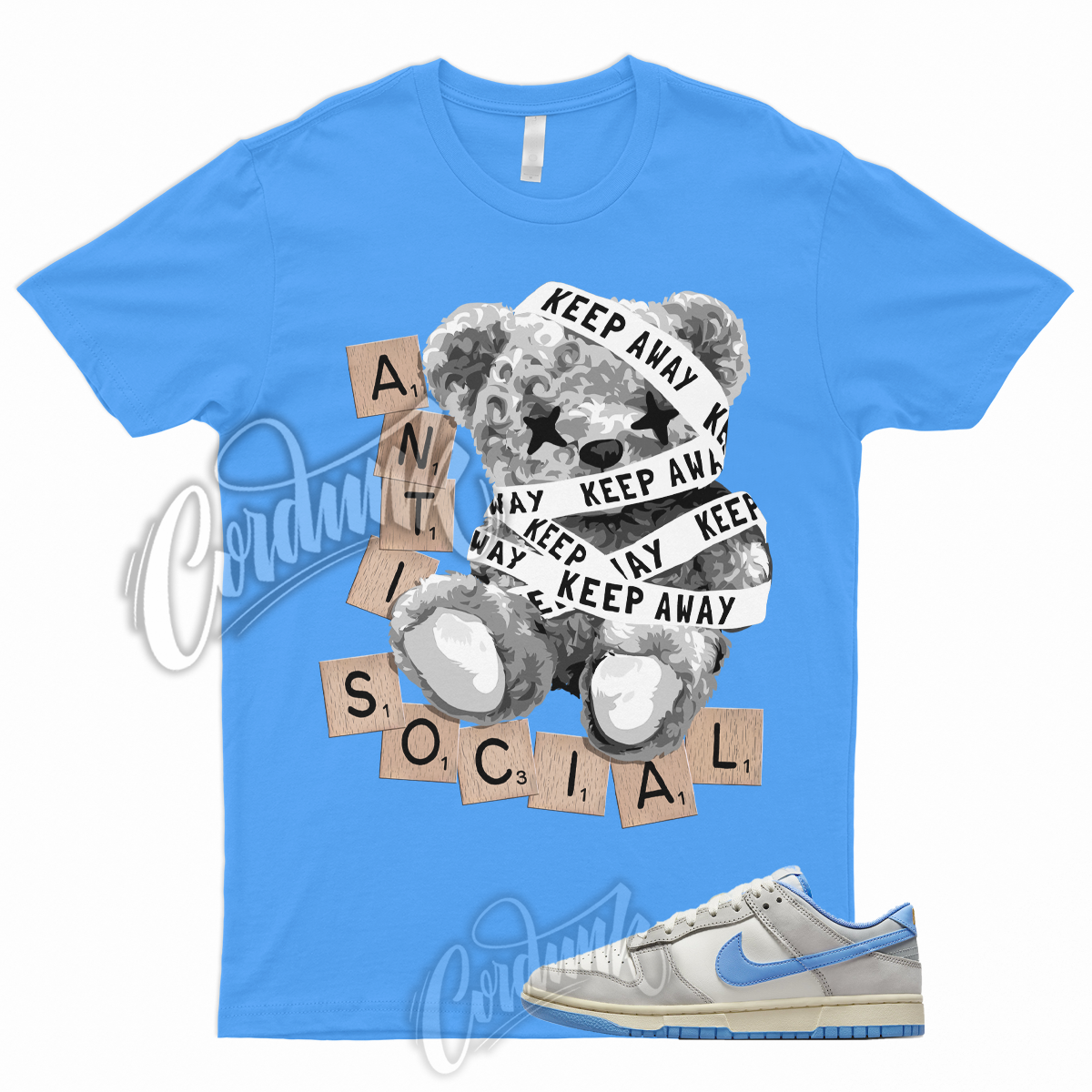 dunk low university blue shirt