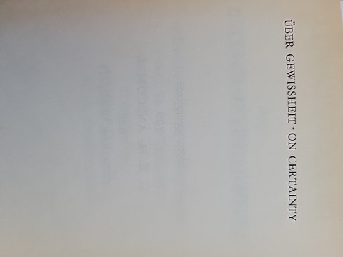 On Certainty (Pb 1972Harper Torch English &German) Wittgenstein, L - Foto 3 di 5