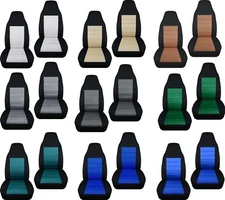 Front set car seat covers fits Fiat 124 Spider Roadster 2017 to 2020  two tone